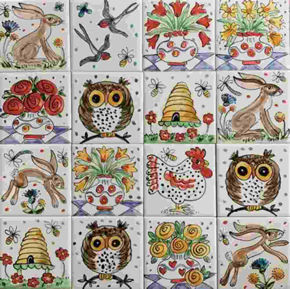 Creative Hand-Painted Tiles to Refresh Your Home Décor