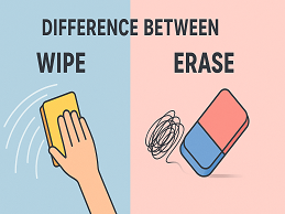 difference between wipe and erase