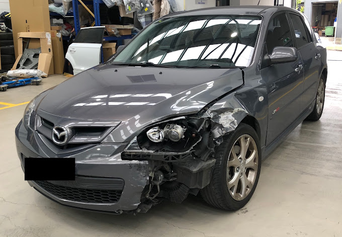 wrecked car