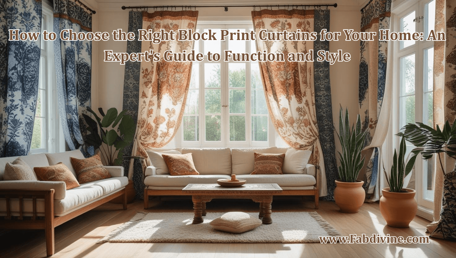 How to Choose the Right Block Print Curtains for Your Home An Expert's Guide to Function and Style (1)