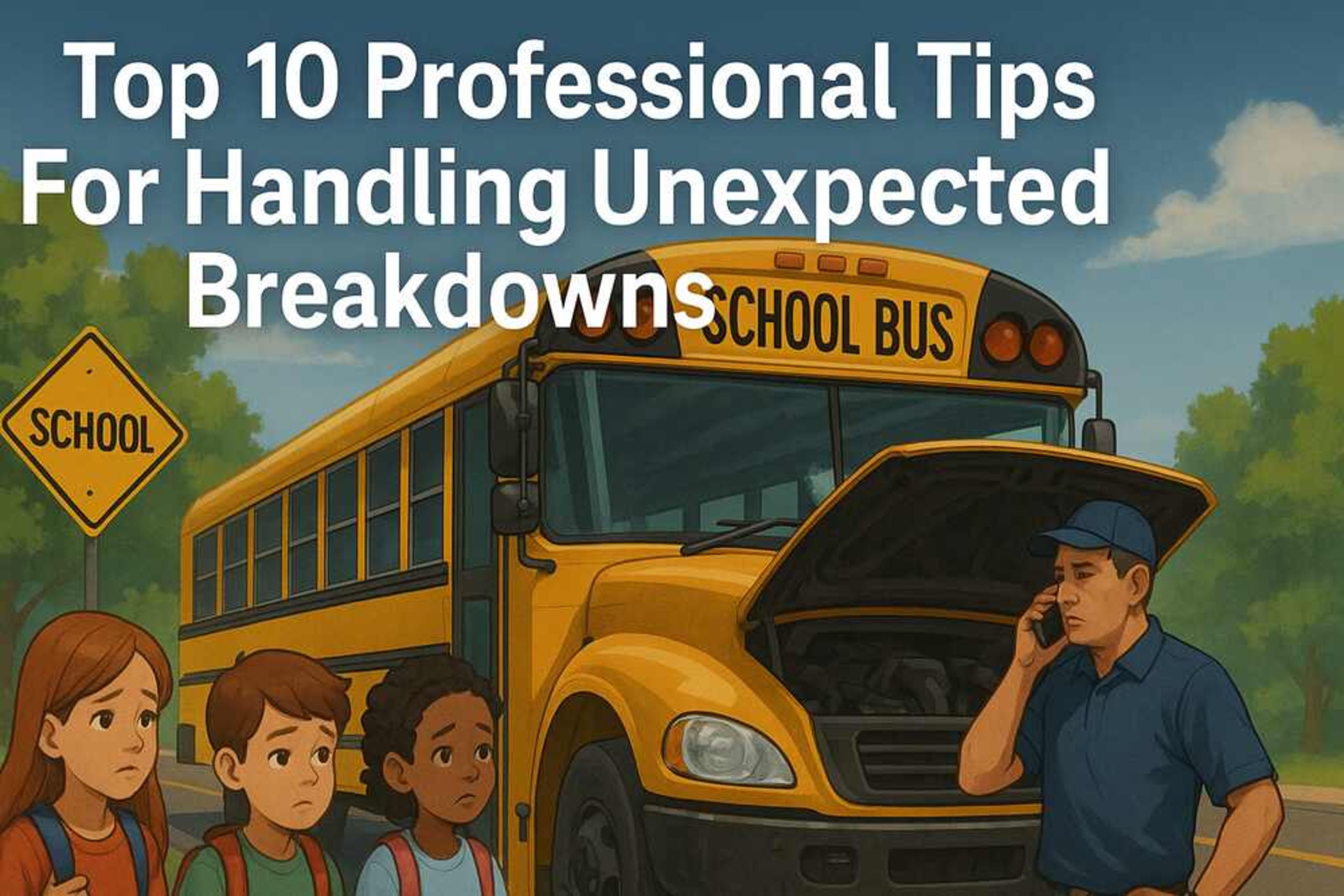 Top 10 Professional Tips For Handling Unexpected Breakdowns of School Buses (1)
