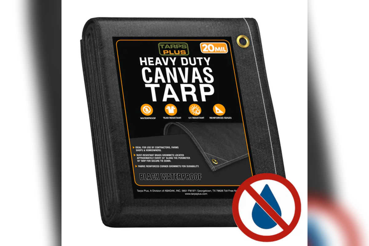 Waterproof_Black dark-colored canvas covers