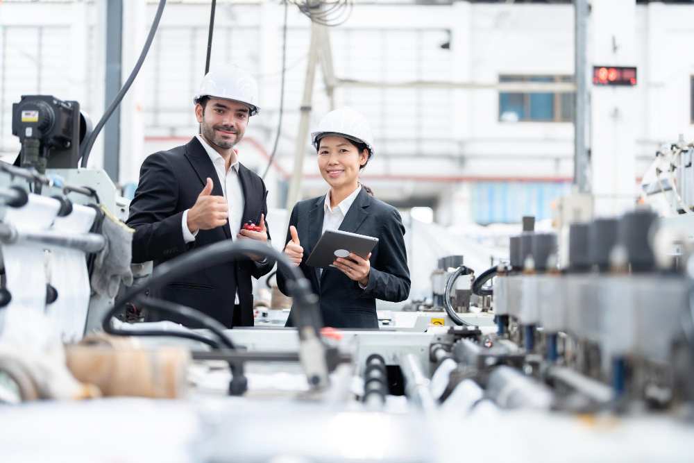 business people buying heavy industry machine_2