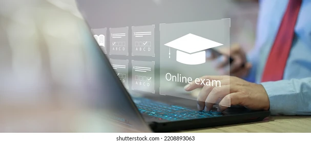 u8699-student-passing-online-exam-concept-260nw-2208893063